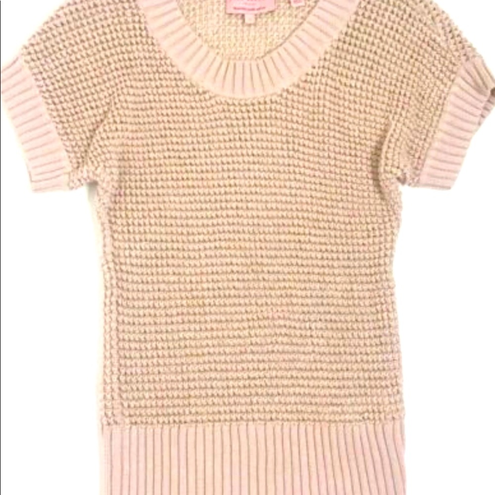 Ted Baker Metallic  Pink short Sleeve Sweater